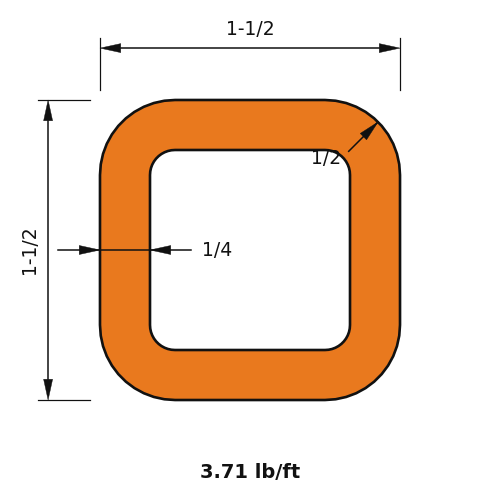 HSS1-1_2X1-1_2X.250