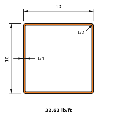 HSS10X10X.250