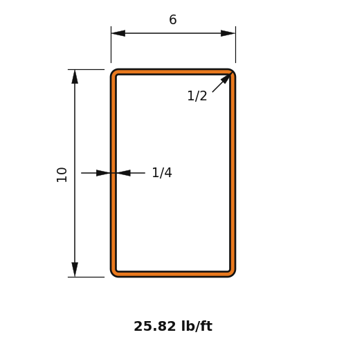 HSS10X6X.250