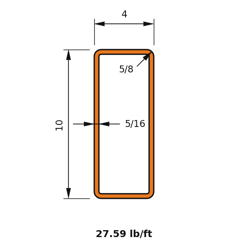 HSS10x4x.3125