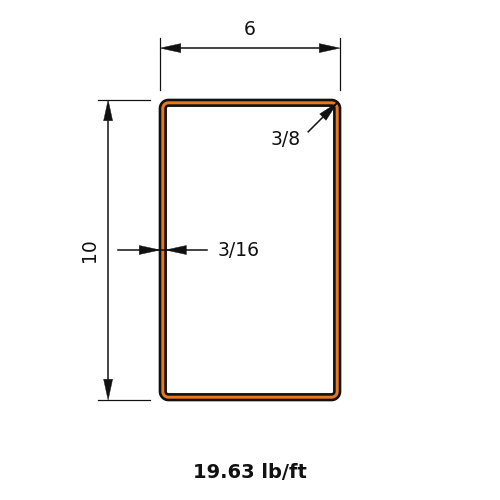 HSS10x6x.1875