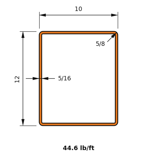 HSS12X10X.3125