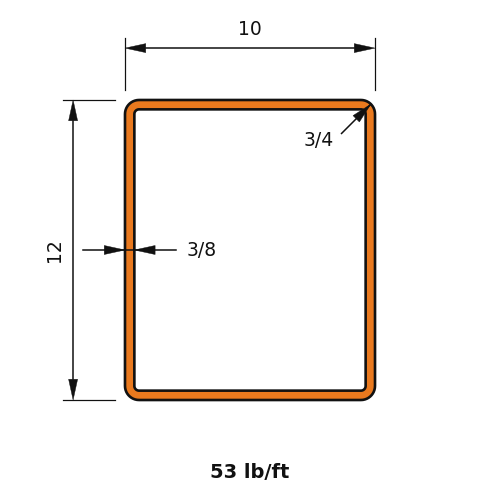 HSS12X10X.375