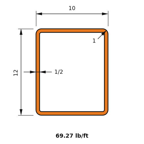 HSS12X10X.500