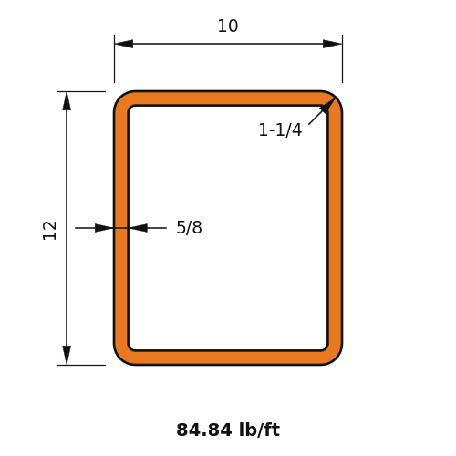 HSS12X10X.625