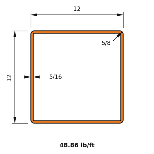 HSS12X12X.3125