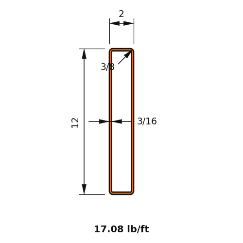HSS12X2X.1875