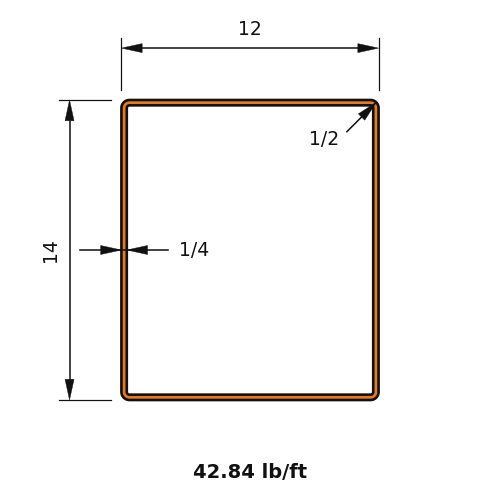 HSS14X12X.250