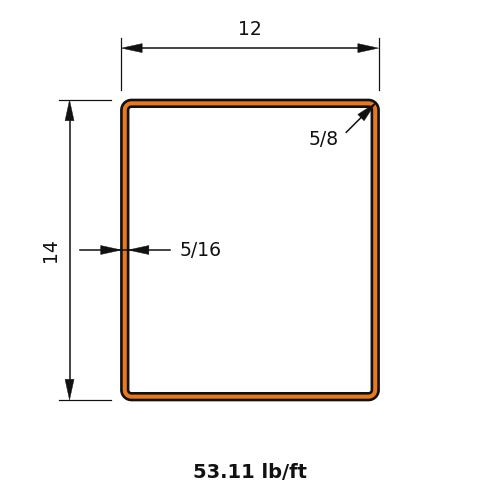 HSS14X12X.3125