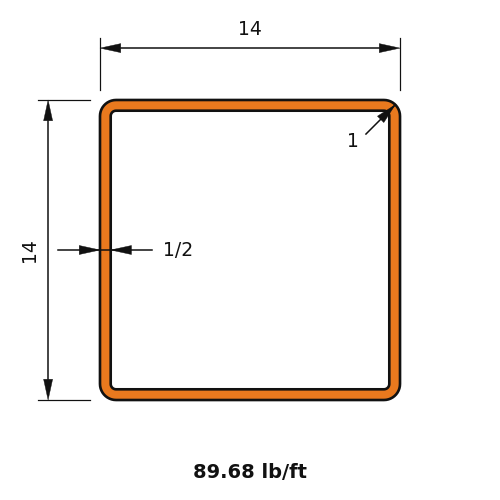HSS14X14X.500