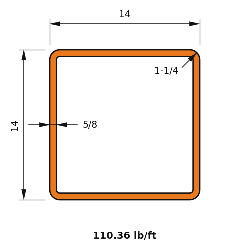 HSS14X14X.625