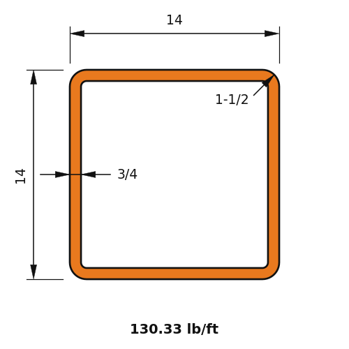 HSS14X14X.750