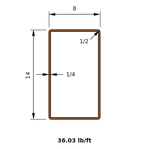 HSS14X8X.250