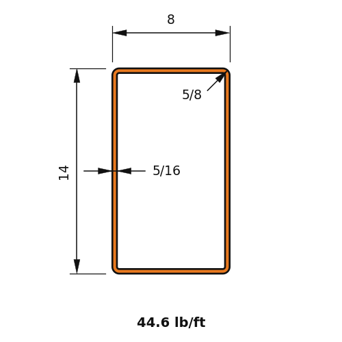 HSS14X8X.3125