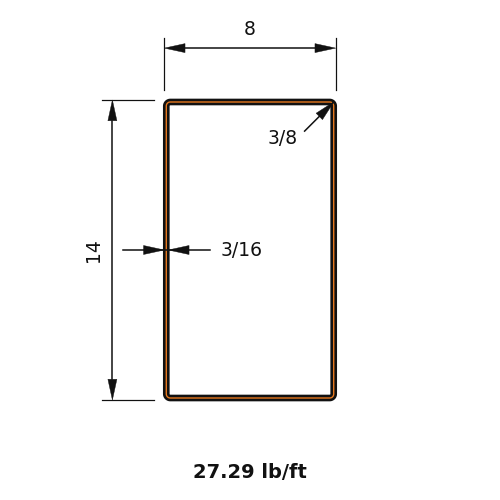 HSS14x8x.1875
