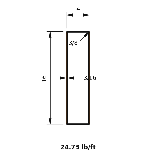 HSS16X4X.1875