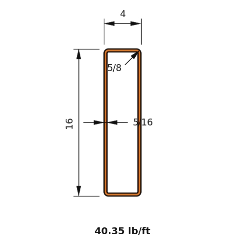 HSS16X4X.3125