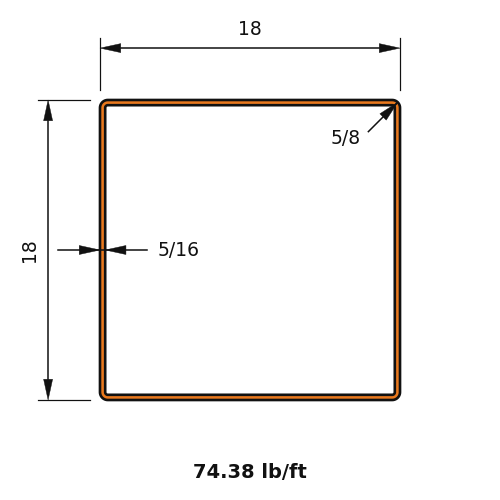 HSS18X18X.3125
