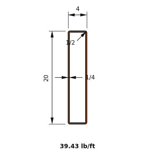 HSS20X4X.250