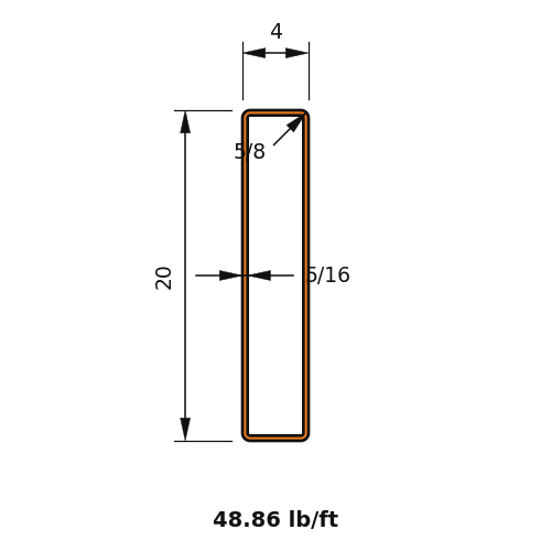 HSS20X4X.3125