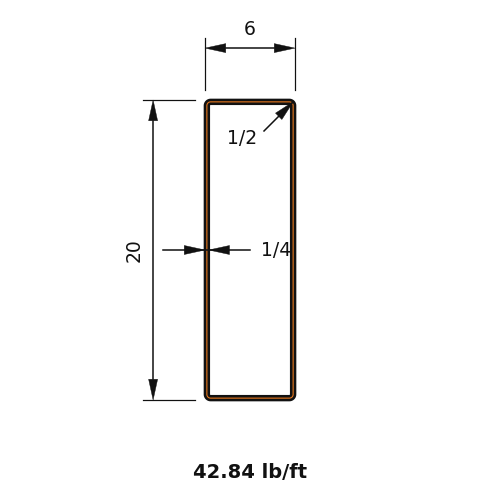 HSS20X6X.250