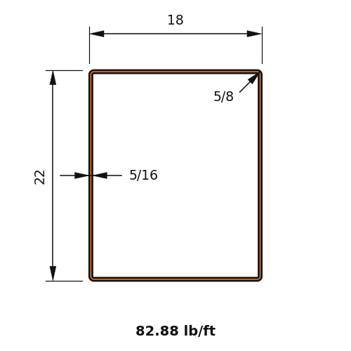 HSS22X18X.3125
