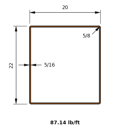 HSS22X20X.3125