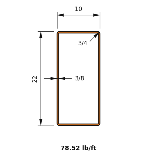 HSS22x10x.375