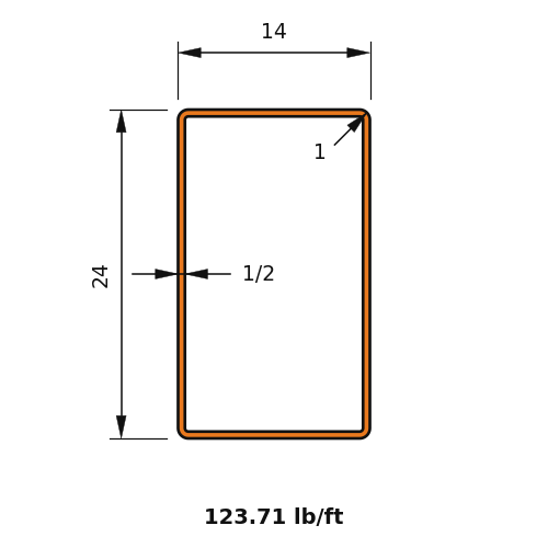 HSS24X14X.500