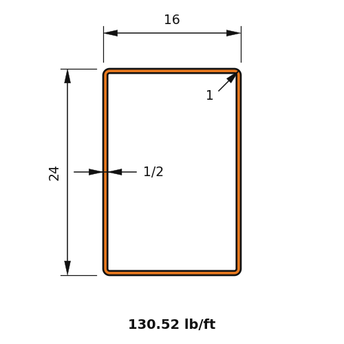HSS24X16X.500