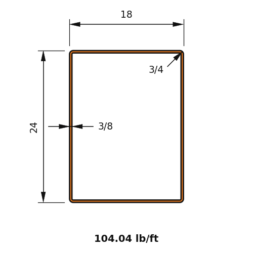 HSS24X18X.375