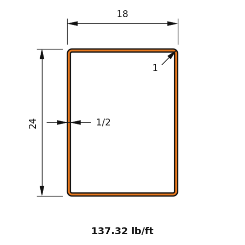 HSS24X18X.500