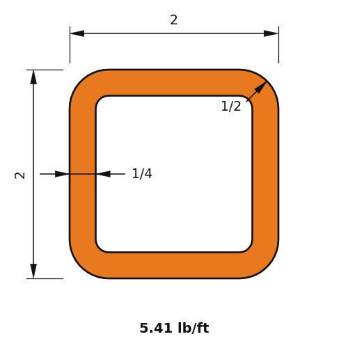 HSS2X2X.250