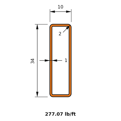HSS34X10X1.000