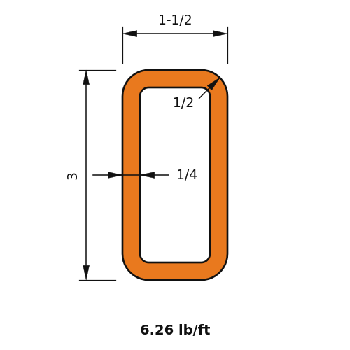 HSS3X1-1_2X.250