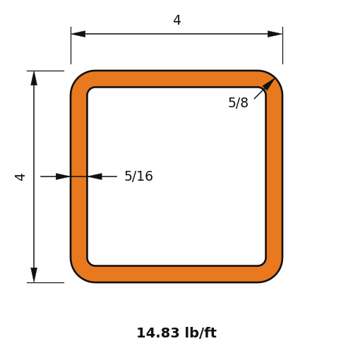 HSS4X4X.3125