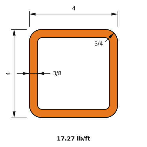 HSS4X4X.375