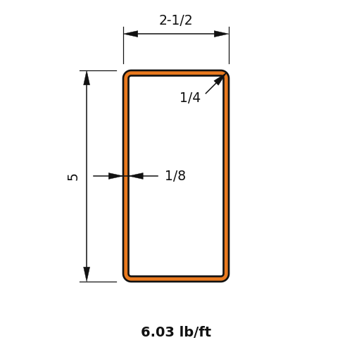 HSS5X2-1_2X.125