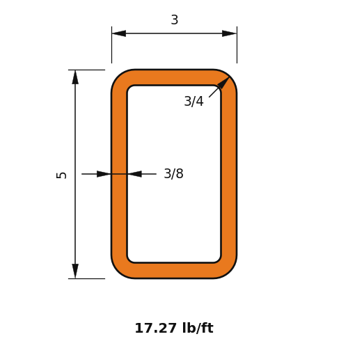 HSS5X3X.375