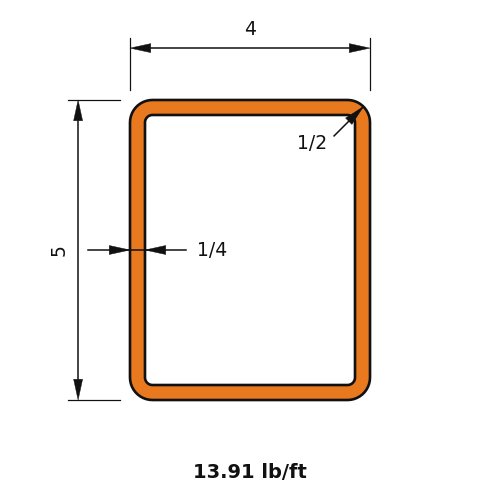 HSS5X4X.250