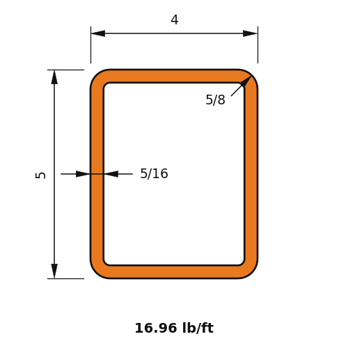 HSS5X4X.3125