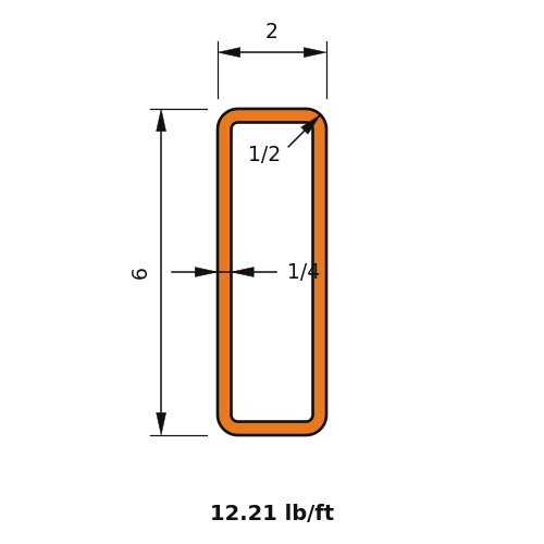 HSS6X2X.250