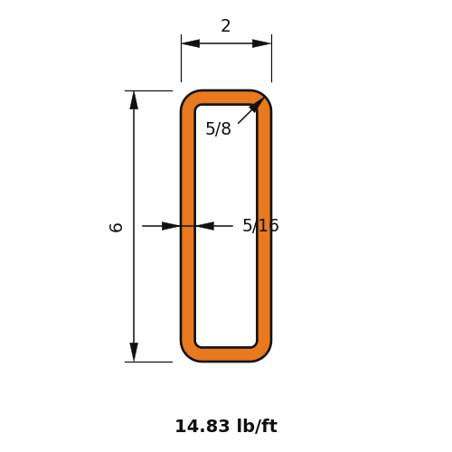 HSS6X2X.3125