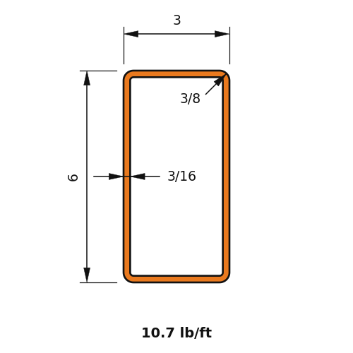 HSS6X3X.1875