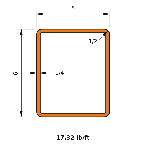 HSS6X5X.250