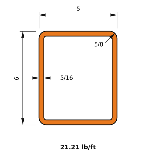 HSS6X5X.3125