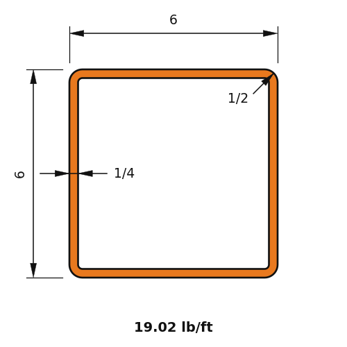 HSS6X6X.250