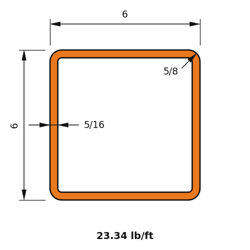 HSS6x6x.3125