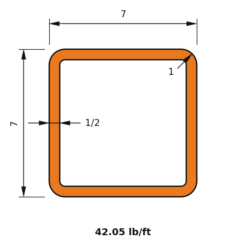 HSS7X7X.500