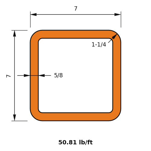 HSS7x7x.625